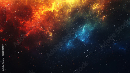 Colorful space galaxy cloud nebula in the starry night cosmos, featuring vibrant supernovae and intricate patterns, ideal for universe science and astronomy backgrounds or wallpapers, capturing the be