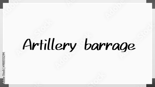 Artillery barrage のホワイトボード風イラスト