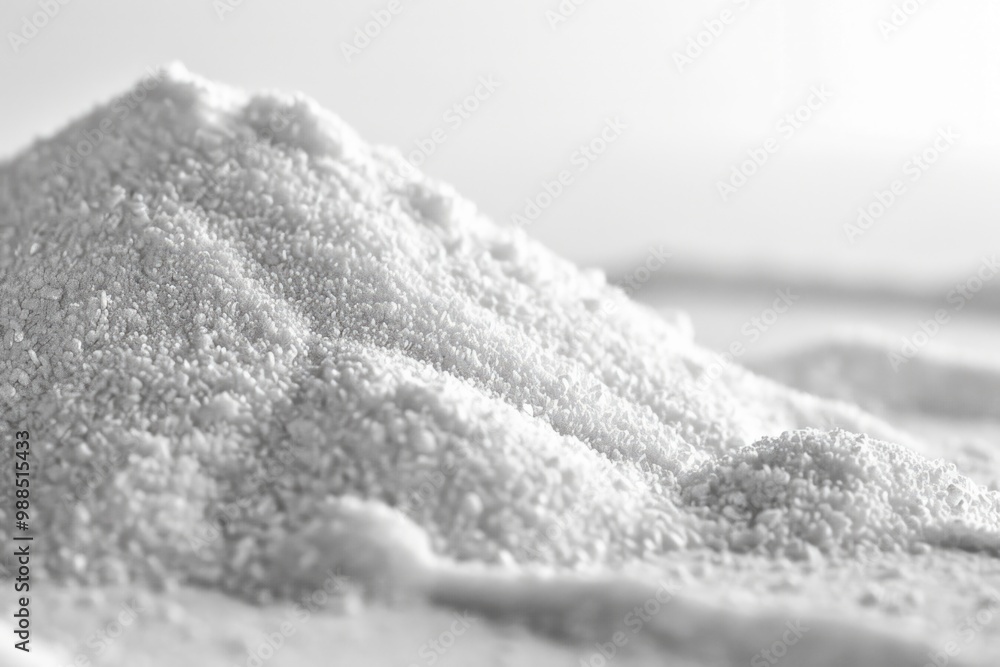 Pile of white powdered sugar against a blurred background. Pile of white powdered sugar against a blurred background.