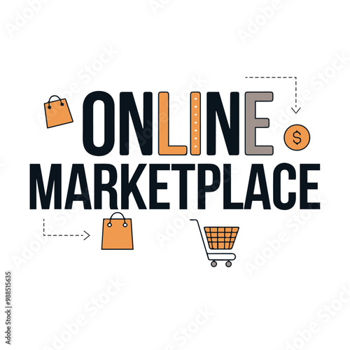 Online Marketplace Business Banner Strategies for Growth and Innovation Marketing Brochure Flyer Background Logo Presentation Typography Text Template