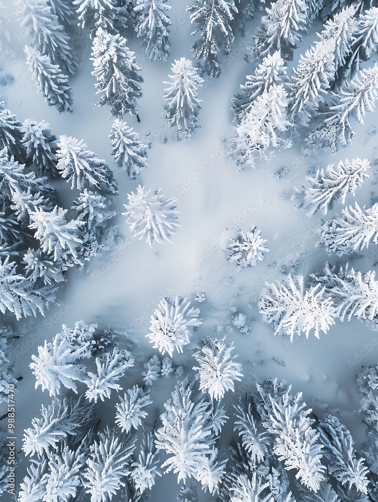 Stunning Aerial View of Snow-Covered Forest, Winter Landscape Background Stunning Aerial View of Snow-Covered Forest, Winter Landscape Background