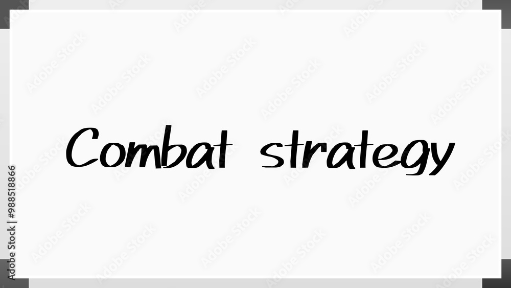 Combat strategy のホワイトボード風イラスト Combat strategy のホワイトボード風イラスト