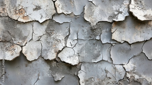 Textured concrete wall showing cracking and damage