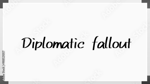 Diplomatic fallout のホワイトボード風イラスト