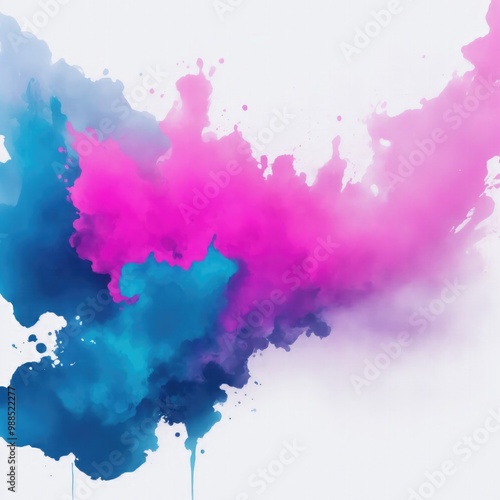 Wallpaper Mural Elegant Gray, Blue, and Pink Abstract Ink Splash Background Torontodigital.ca