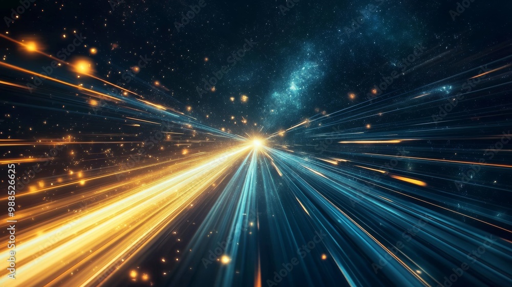 Abstract Space Travel: Glowing Lines in the Cosmos Abstract Space Travel: Glowing Lines in the Cosmos