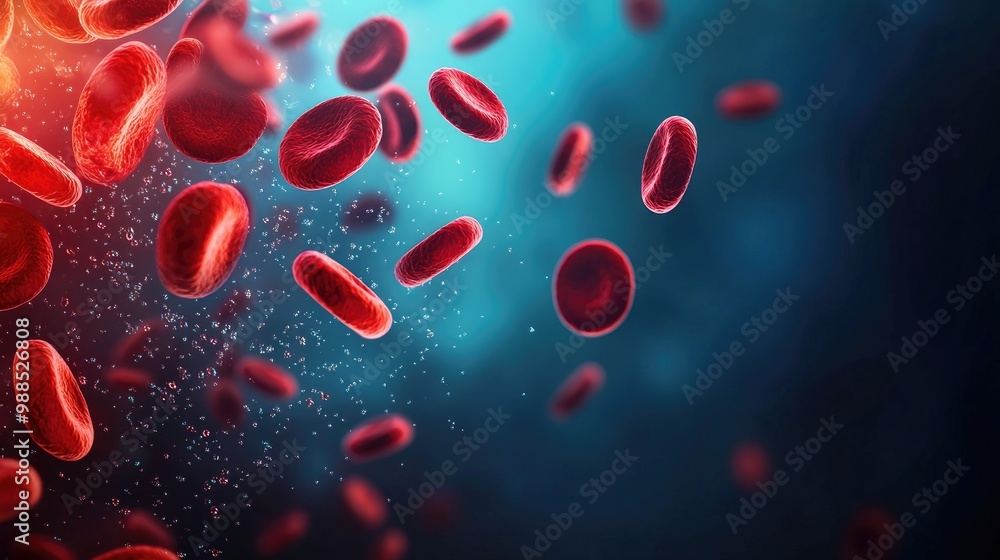 Microscopic View of Red Blood Cells in a Fluid Medium Microscopic View of Red Blood Cells in a Fluid Medium