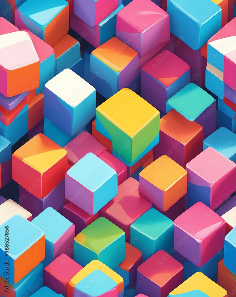 Clean blocks of color with smooth transitions seamless design pattern wallpaper Clean blocks of color with smooth transitions seamless design pattern wallpaper