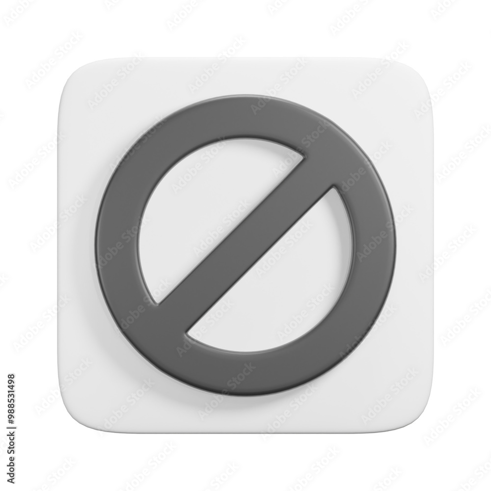 3d render of a sign not allowed 3d render of a sign not allowed