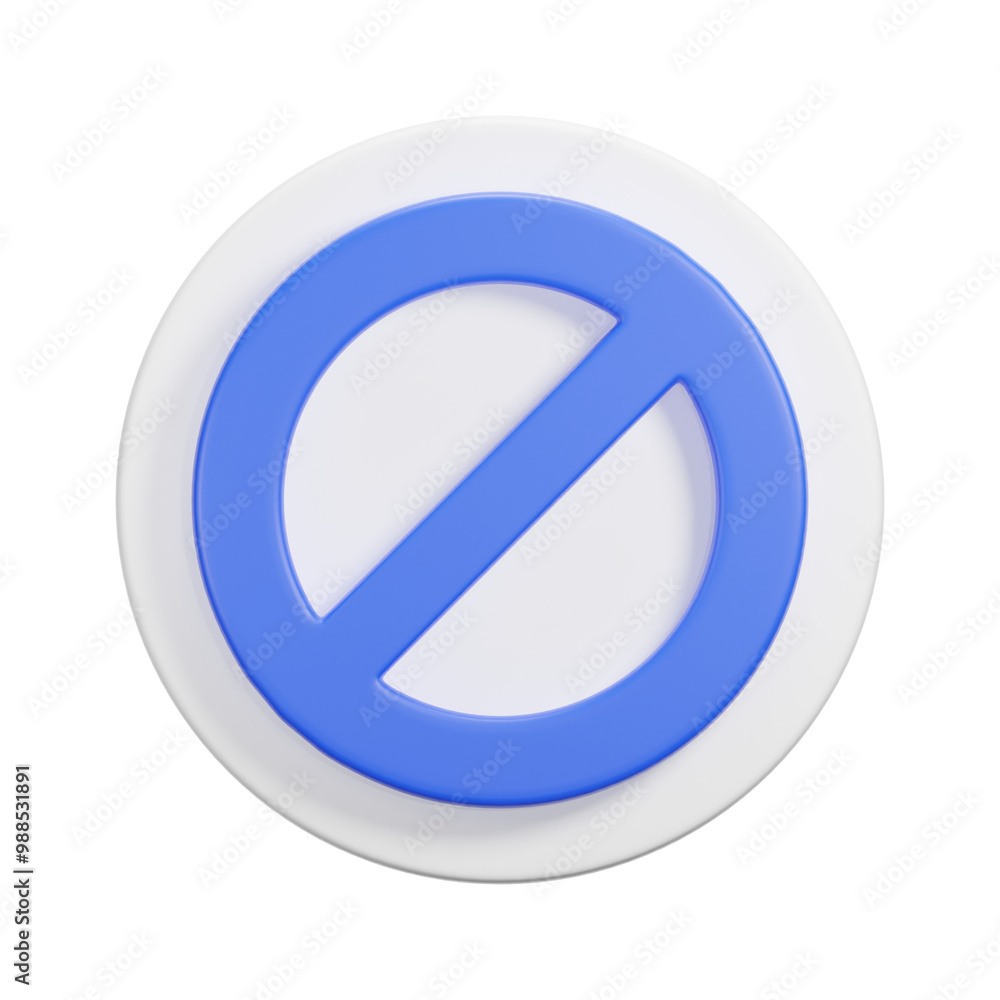 3d render of a sign not allowed 3d render of a sign not allowed