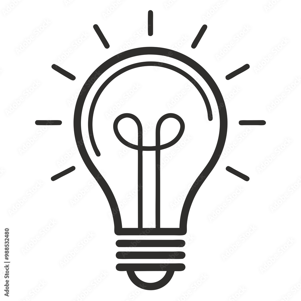 Light bulb silhouettes line art vector sign illustration Light bulb silhouettes line art vector sign illustration