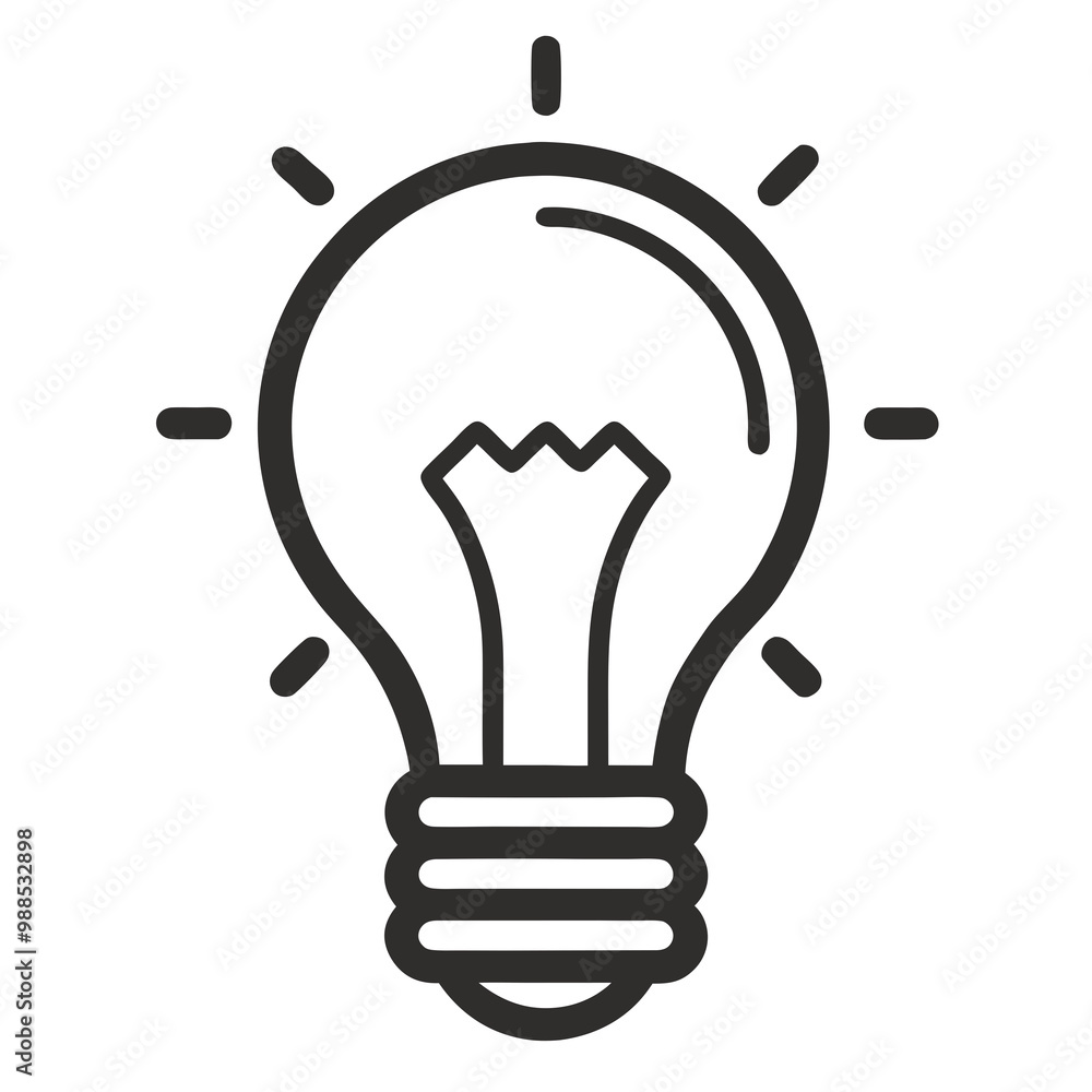 Light bulb silhouettes line art vector sign illustration Light bulb silhouettes line art vector sign illustration