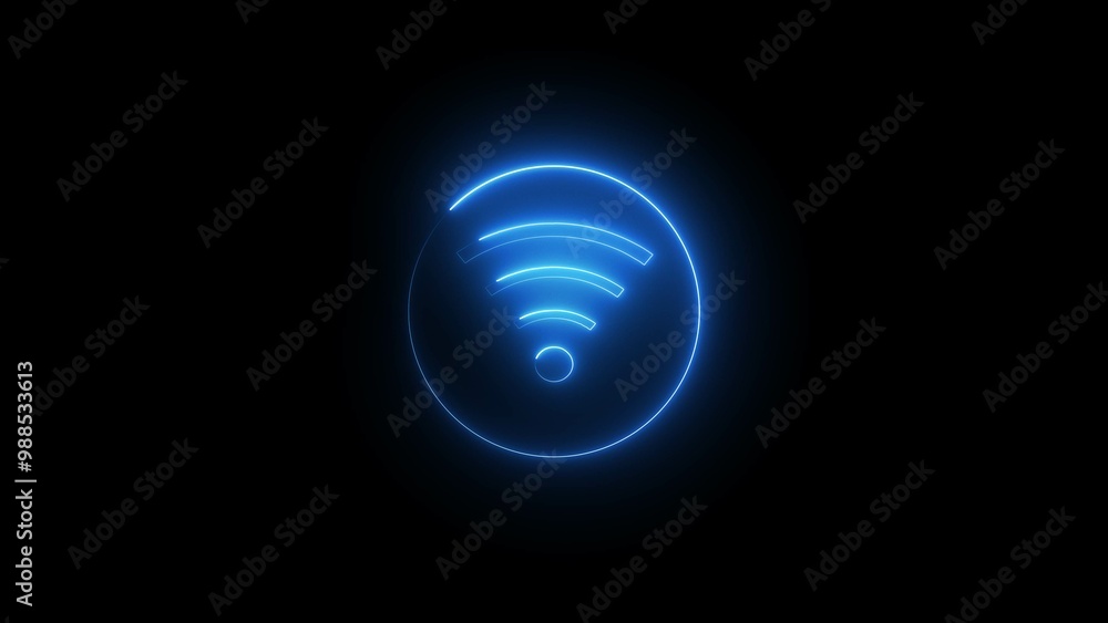 Abstract Wireless Wi-Fi Connection Symbol Illustration. Abstract Wireless Wi-Fi Connection Symbol Illustration.