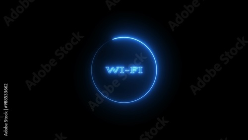 Abstract Wireless Wi-Fi Connection Symbol Illustration. 