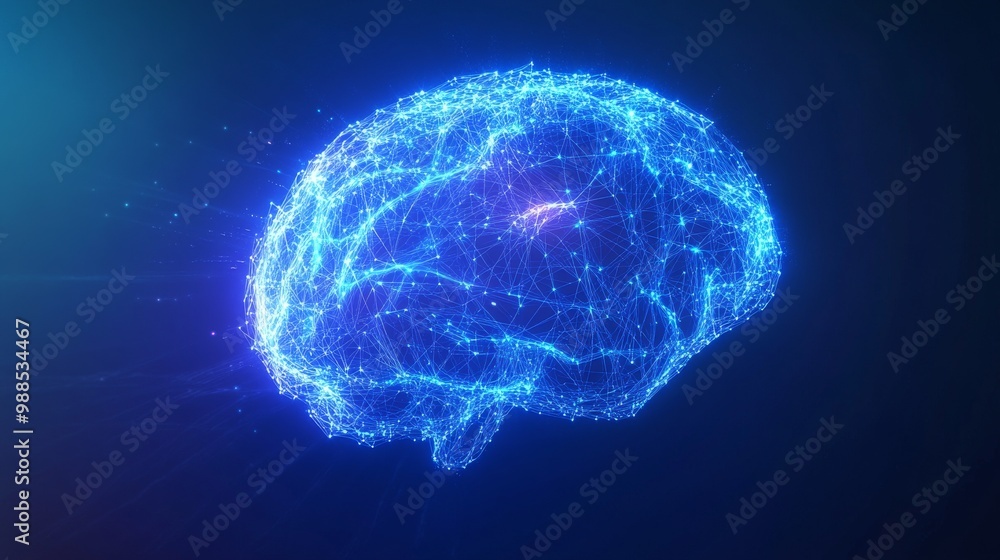 Abstract Human Brain: Neural Network Illustration Abstract Human Brain: Neural Network Illustration