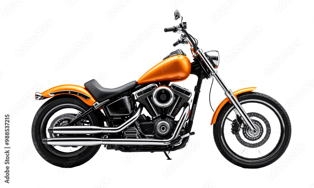 Fototapeta premium motorbike chopper isolated on a transparent background