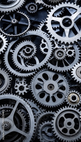 Wallpaper Mural background mechanical  blue gear gear machine mist technology background background wallpaper engineer engineering mechanical desktop layer studio render rendered modern cyber virtual contemporary Torontodigital.ca