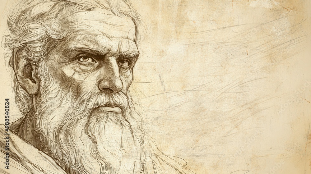 Biblical Illustration of Bildad’s Final Speech - Divine Wisdom and Justice Beyond Human Grasp, Beige Background Biblical Illustration of Bildad’s Final Speech - Divine Wisdom and Justice Beyond Human Grasp, Beige Background