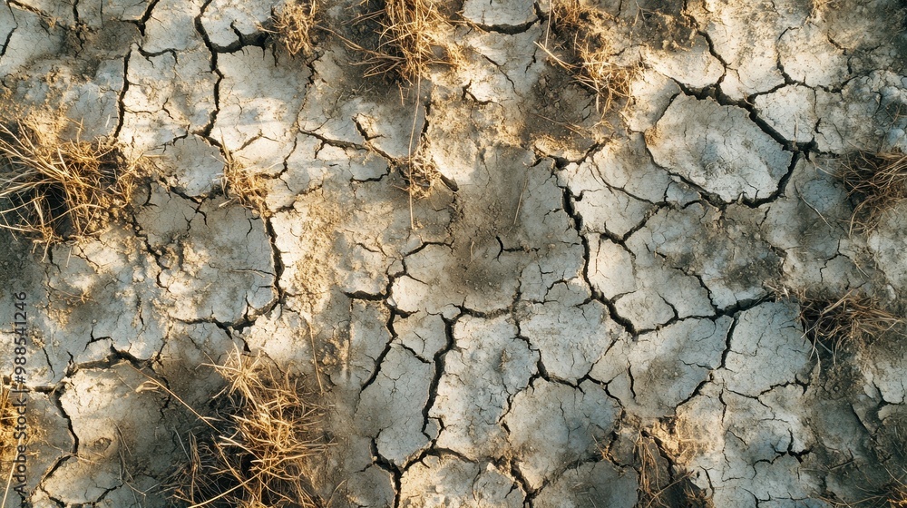 Dry Cracked Soil of Abandoned Farmland Dry Cracked Soil of Abandoned Farmland