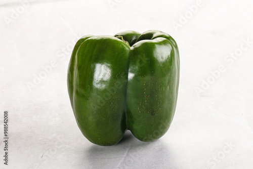 Raw green Bulgarian bell pepper