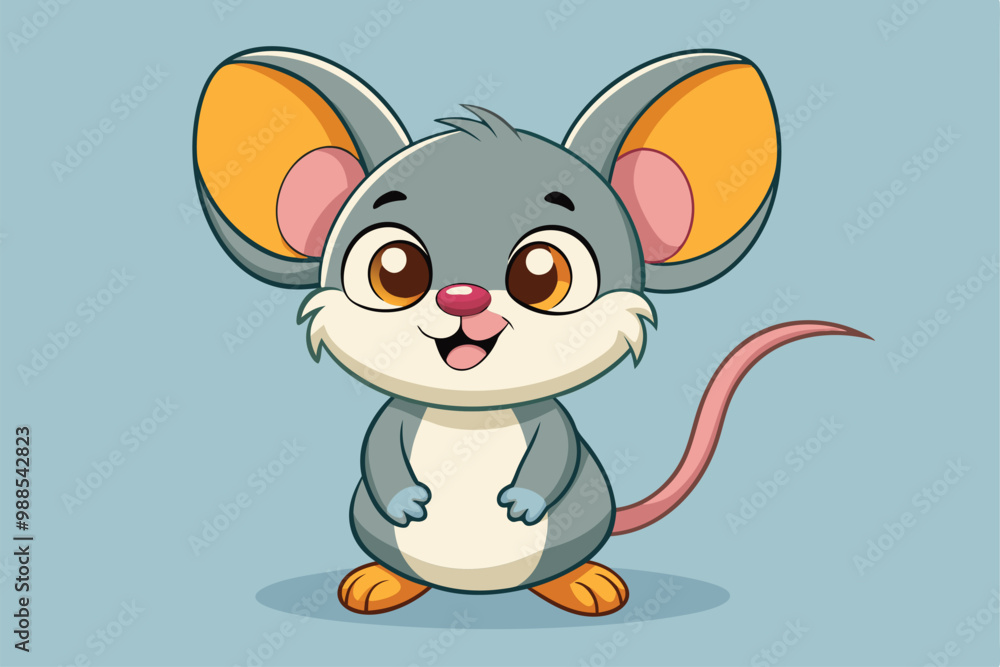 A cute baby mouse character smiles joyfully with bright eyes and large ears, inviting engagement and delight, a cartoon character baby d mouse A cute baby mouse character smiles joyfully with bright eyes and large ears, inviting engagement and delight, a cartoon character baby d mouse