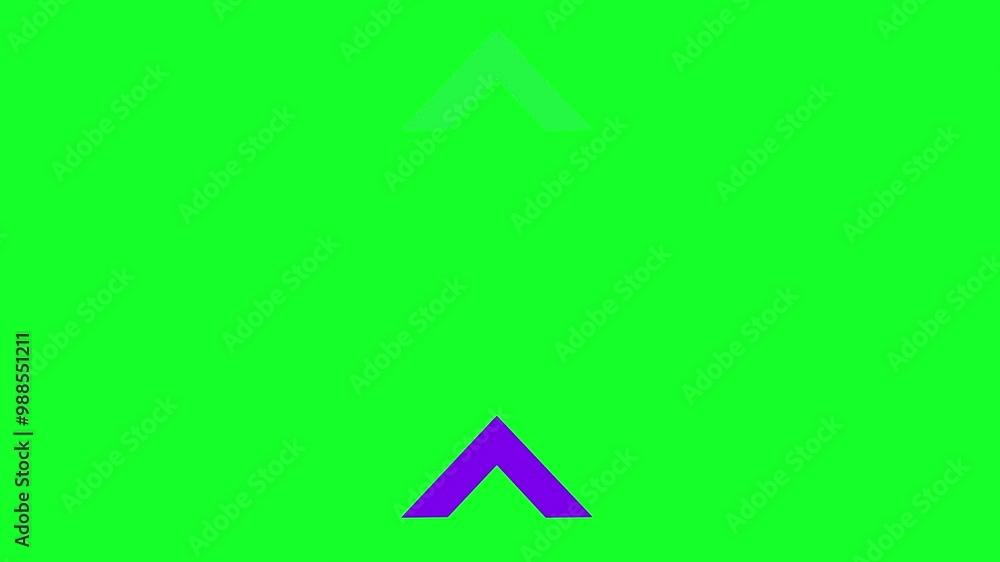 Purple arrow moving up on green background. Purple arrow moving up on green background.