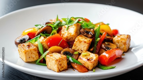 Colorful Tofu Stir-Fry with Fresh Vegetables