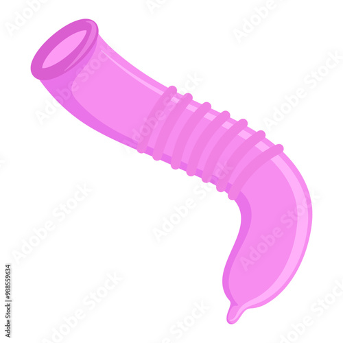 Funny cartoon condom. Barrier method of contraception