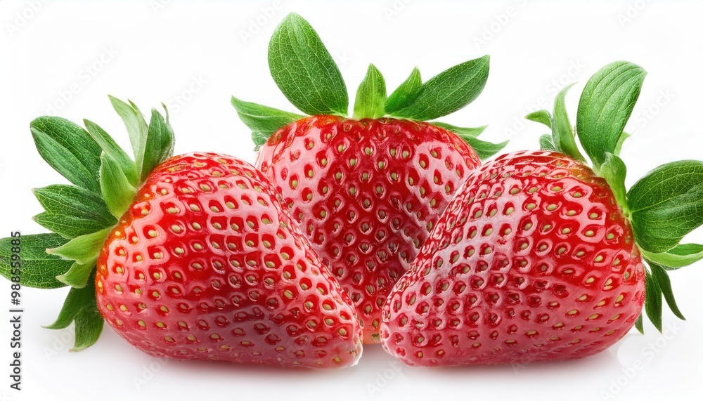 Isolated fruits - Strawberries on white background. This picture is part of the series Isolated fruits - Strawberries on white background. This picture is part of the series
