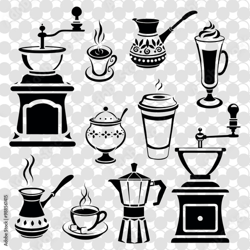 
set of coffee accessories