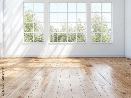 Wallpaper Mural Empty large room with white walls and ceiling Torontodigital.ca