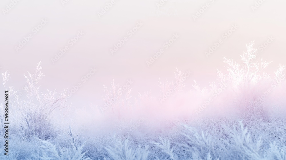 Enchanting Winter Wonderland: Frost-Kissed Landscape Enchanting Winter Wonderland: Frost-Kissed Landscape