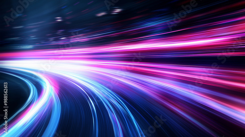 A blurred speed motion effect in vibrant colors, suggesting energy and movement, ideal for tech or sports themes.