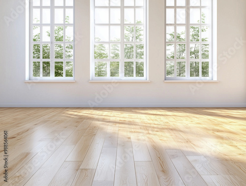 Wallpaper Mural Empty room with white walls and cabinet Torontodigital.ca