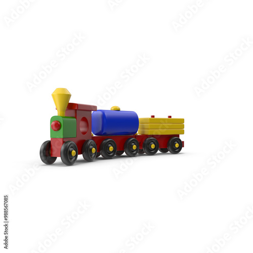 Wooden Toy Train PNG