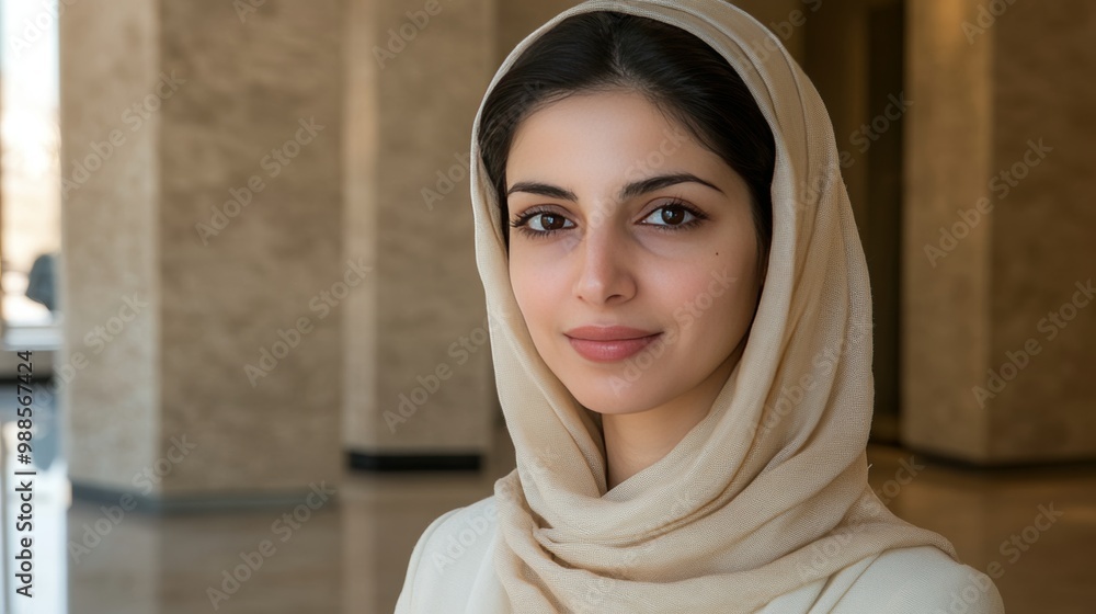 Portrait of a Confident Young Woman Wearing a Hijab, Representing Diversity and Empowerment Portrait of a Confident Young Woman Wearing a Hijab, Representing Diversity and Empowerment