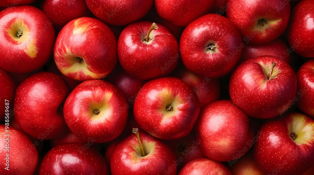 A Close-Up View of Red Apples A Close-Up View of Red Apples