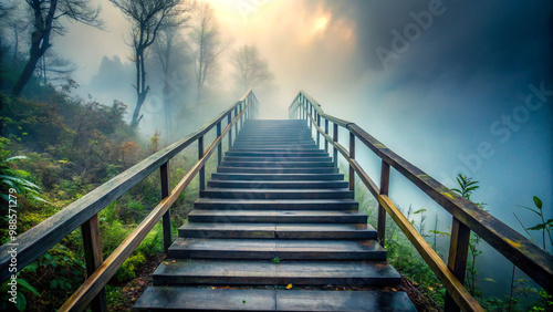 stairway to heavenbridge, wood, wooden, sky, nature, boardwalk, landscape, beach, path, stairs, water, river, road, walkway, way, summer, footbridge, travel, pier, walk, staircase, footpath, lake, sea