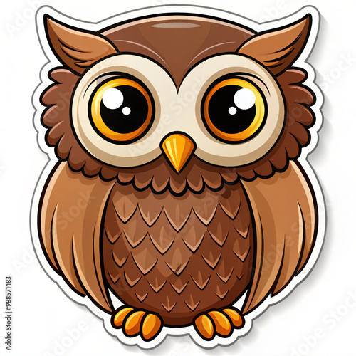 owl on a branchowl, bird, cartoon, animal, vector, illustration, cute, nature, brown, night, feather, eyes, wise, branch, design, tree, wing, wisdom, beak, wild, drawing, fun, wildlife, character, ico