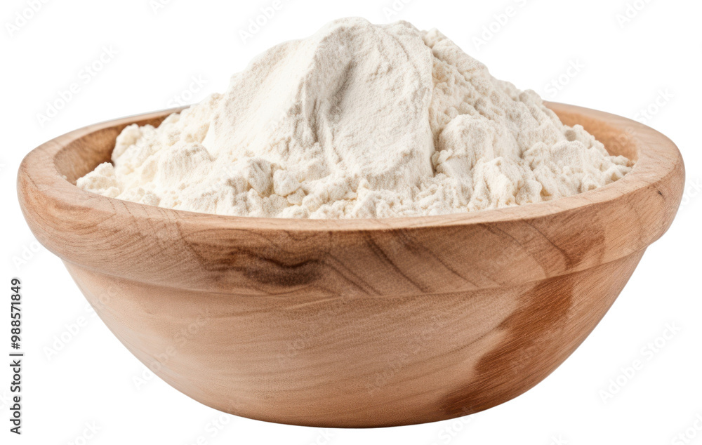 PNG Flour in a wooden bowl powder white food. PNG Flour in a wooden bowl powder white food.
