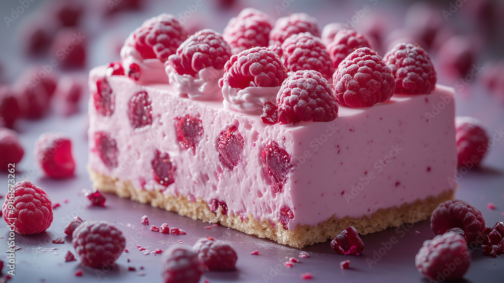 Cinematic Delight: White Chocolate Raspberry Cheesecake in Stunning Detail Cinematic Delight: White Chocolate Raspberry Cheesecake in Stunning Detail