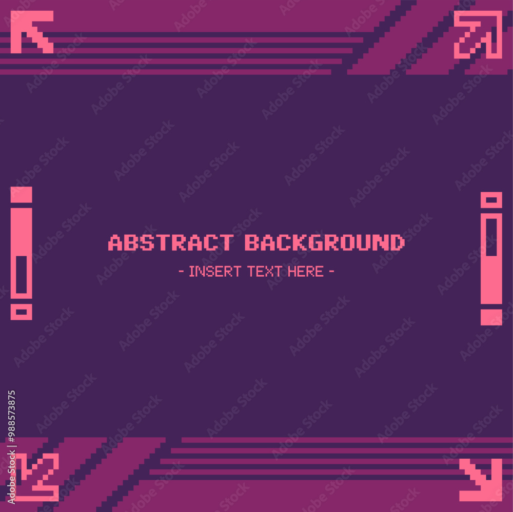 Pixel Art Style Dark Purple Industrial Flat Frame Background Pixel Art Style Dark Purple Industrial Flat Frame Background