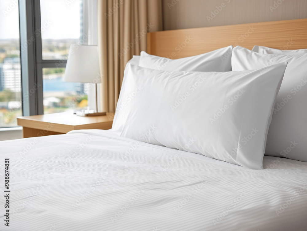 Interior design of modern hotel bedroom Interior design of modern hotel bedroom