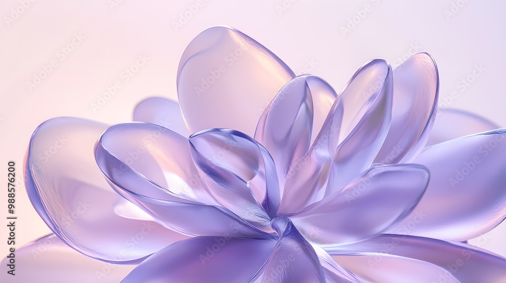 Abstract Lavender Flower with Delicate Petals and a Soft Glow. Abstract Lavender Flower with Delicate Petals and a Soft Glow.