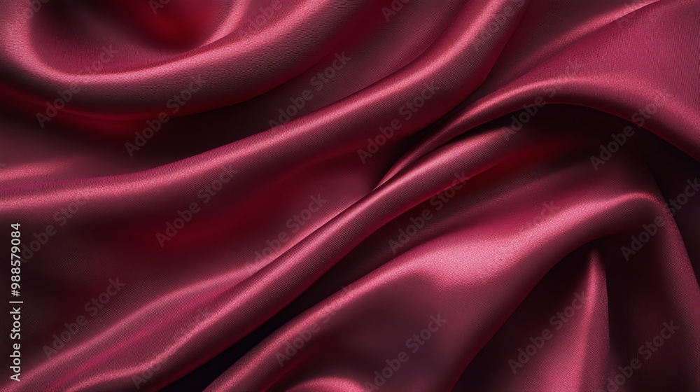 Obraz premium Close up of smooth, pink satin fabric.