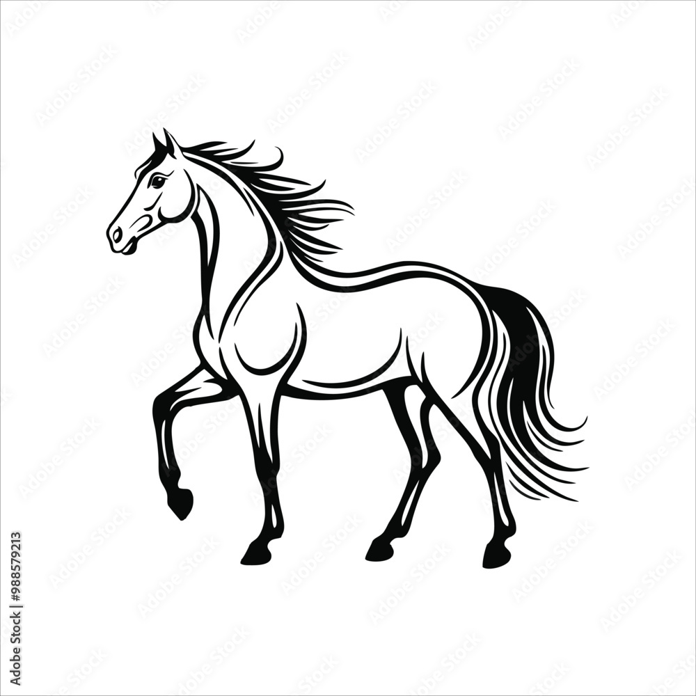 horse vector illustration logo concept design horse vector illustration logo concept design