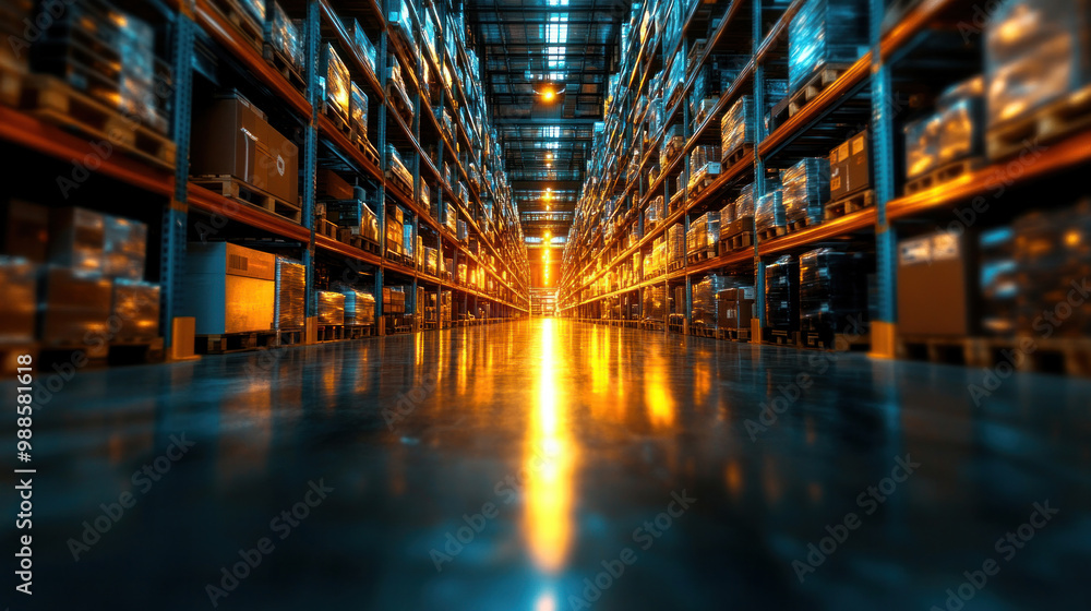 A high-tech warehouse with automated storage systems, racks full of electronics, workers overseeing inventory, advanced logistics A high-tech warehouse with automated storage systems, racks full of electronics, workers overseeing inventory, advanced logistics
