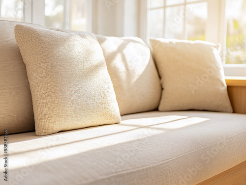 Interior of living room with couches 