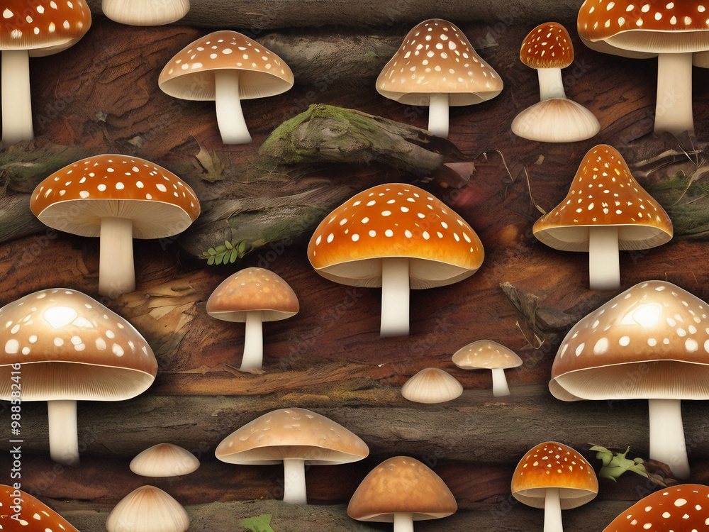 Obraz premium Autumnal Mushrooms / Toadstools 
