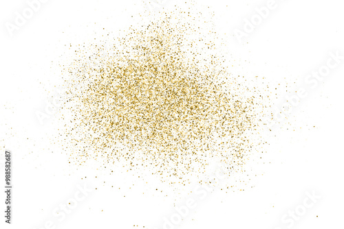 Obraz na płótnie Gold Glitter Texture Isolated On White. New Year, Christmas Background. Amber Particles Color. Celebratory Party. Golden Explosion Of Confetti. Vector Illustration, Eps 10 w salonie